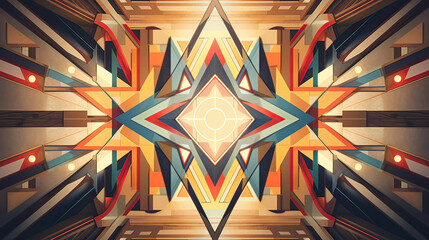 Polished Preppy Geometric Symmetry Background Ai Generative