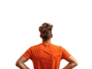 Thinking man from the back