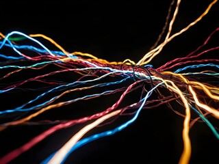 abstract colorful wires background