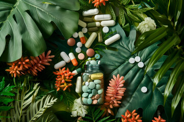 Obraz premium Medicinas entre plantas
