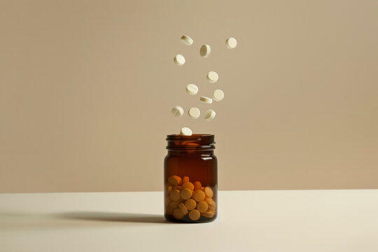 Medicinas cayendo a un bote