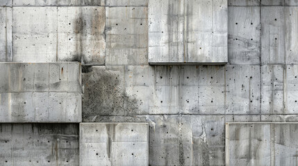 Abstract minimalist designs on cement block surfaces background