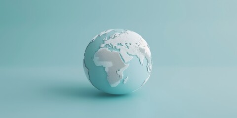 A blue globe with white dots on it