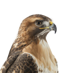 Obraz premium Red tailed Hawk white background, Isolated Transparent Background Images, PNG