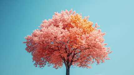 A cherry blossom tree in full bloom against