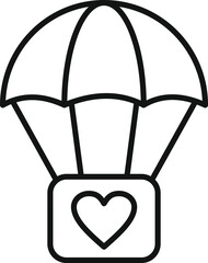 Donate box support icon outline vector. Help people life. Sponsor financial care