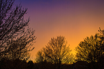 Orange and purple sunset