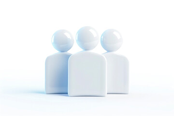 people 3d icon, on white background