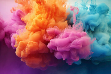 The mesmerizing beauty of a colorful gradient spanning every hue of the spectrum, captured in high...