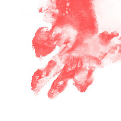 pittura rossa acquerello schizzo su sfondo trasparente foglio arte scuola 
