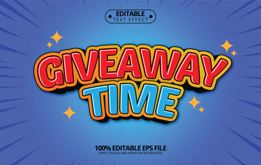 Giveaway Editable Text Effect