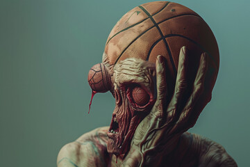 March Madness Basketball Crazy Insane Mind Head Alien Sports NCAA