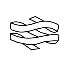 Ribbon doodle vector