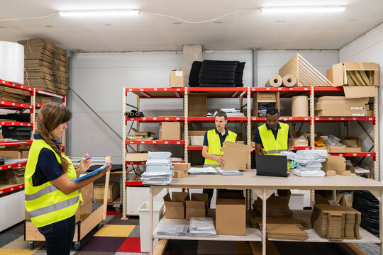 Usual Work Day At Logistic Packaging Department