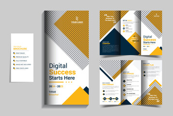 Clean and Elegant Trifold Business Brochure template design