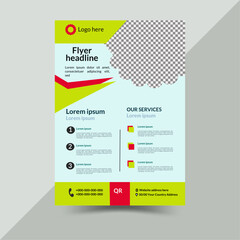 Corporate business flyer template design set with blue and black, cover modern layout vector illustration template in A4 size