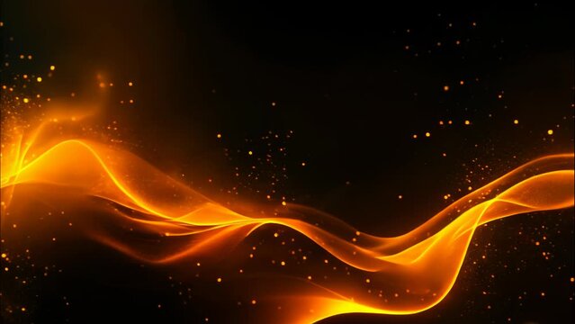 Abstract magic gold dust background over black