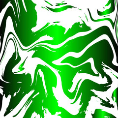 Abstract green Liquefy wallpaper art design. Green and white wavy background. Green Digital marbled texture.Splash of paint. Colorful liquid.	
