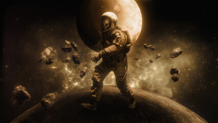Skull Astronaut Space Walker 04 © Pixel DNA