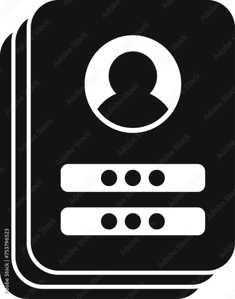 Poster new form sign in icon simple vector. step data code. join online sign