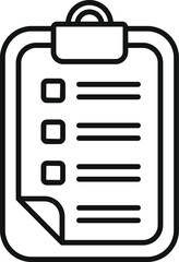 Clipboard data form icon outline vector. Account form register. Computer factor id