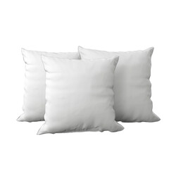 Fototapeta na wymiar Three isolated pillows isolated on transparent background