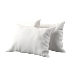 Three isolated pillows isolated on transparent background
