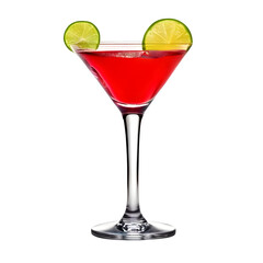 An Isolated Cosmopolitan Cocktail Drink, Transparent Background, PNG