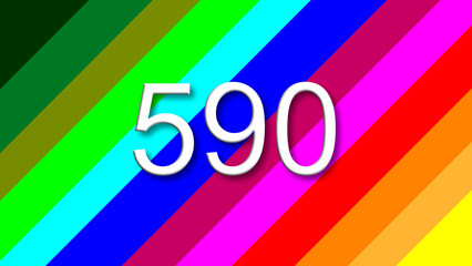 590 colorful rainbow background year number