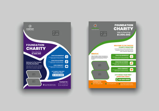 Charity flyer template, Fundraising Charity Flyer, Ngo Flyer, Charity organization Flyer, a4 flyer design template for print.