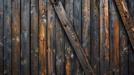 Obraz premium Close-up of brown wood grain for a rustic background