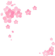 Vector frame of cherry blossoms.
