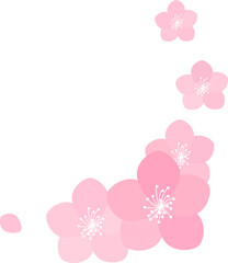 Fototapeta na wymiar Vector frame of cherry blossoms. 
