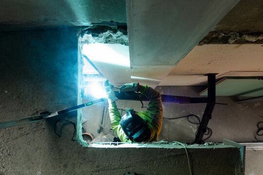 Welder from above