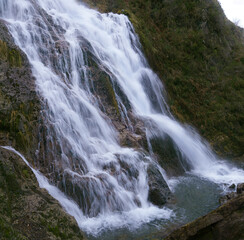 Waterfall in Peñas de Aia. The waterfall of Aitzondo is located in the Natural Park of Peñas de Aia or Aiako Harriak next to the city of Irun, Euskadi.