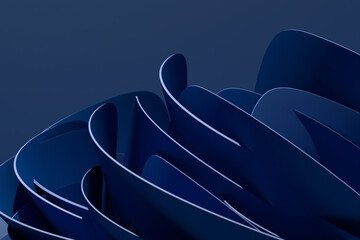 Blue abstract background with geometric shapes