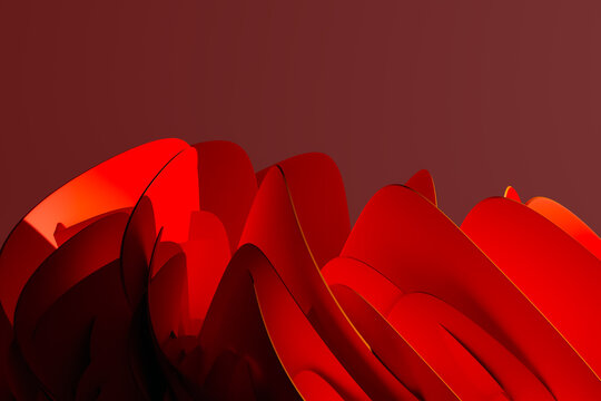 Red abstract background with geometric shapes