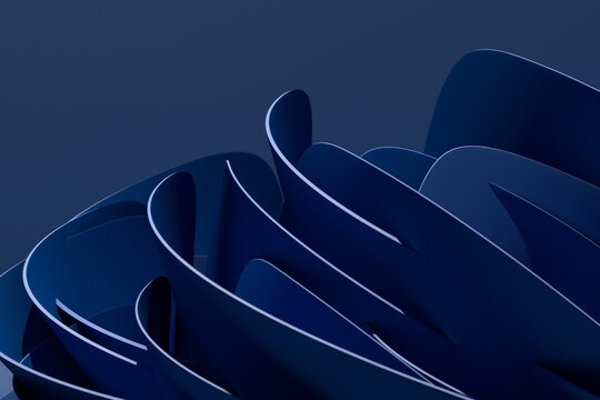 Blue abstract background with geometric shapes