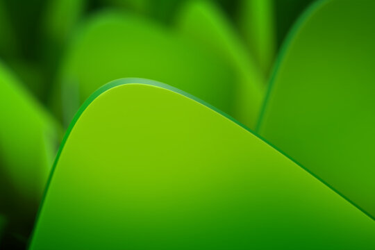 Green abstract background with geometric shapes