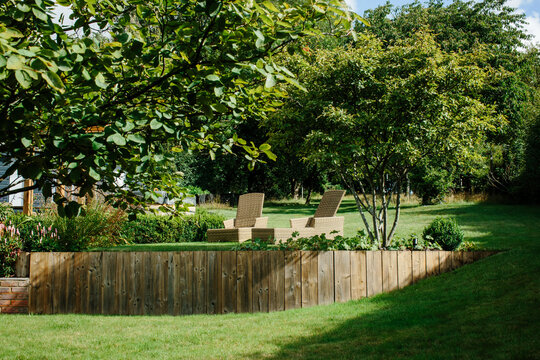 Details of a landscaped garden