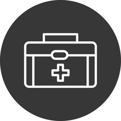 Fototapeta premium First Aid Kit Line Inverted