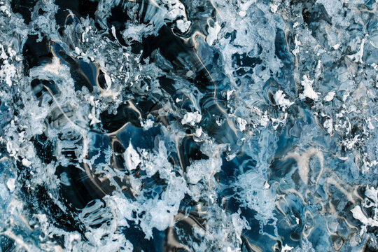 abstract close up of glacier ice