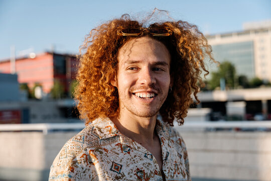 Happy young man portrait