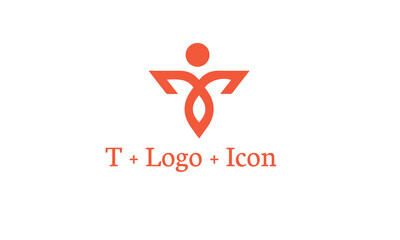 Abstract letter T arrow vector logotype. Line hexagon creative simple logo design template. Universal geometric symbol font icon.