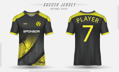 Sporty T-shirt mockup and template designed for soccer jerseys and football shirts