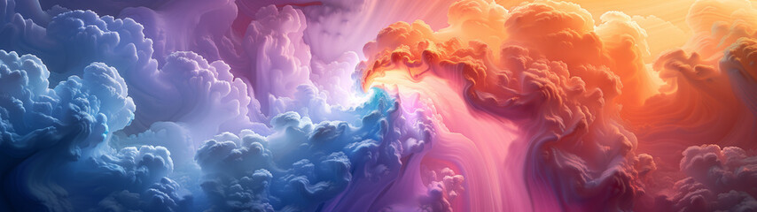 Heavenly Cloudscape: A Celestial Dance of Colors
