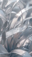 Silver Symphony: Yucca leaves dance to the symphony of silver particles, creating a harmonious visual melody.