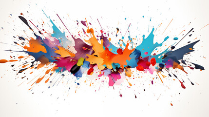 Explosive Color Frenzy: The Wild Unleashing of Creativity in Abstract Splatter Art