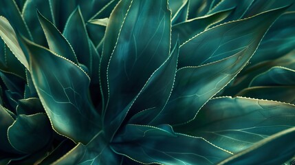 Tranquil Canopy: Extreme macro captures the Yucca's intricate beauty, a canopy of calm swaying in the breeze. - obrazy, fototapety, plakaty