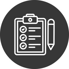 Fototapeta premium Shopping List Line Inverted